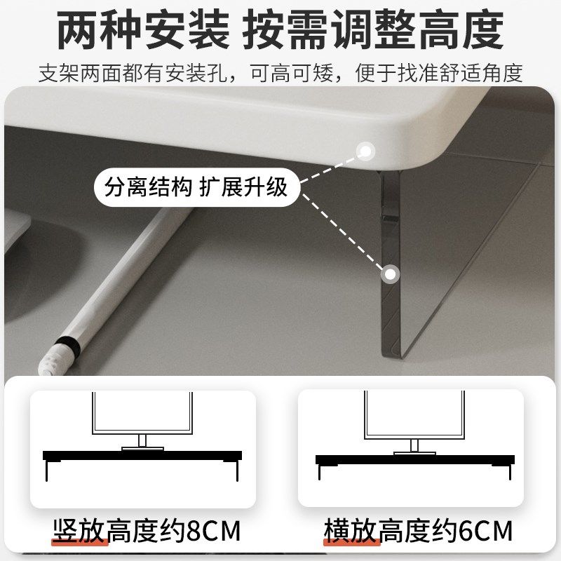 INS风亚克力台式电脑增高架显示器支架家用书桌上置物架桌面收纳,住宅家具,搁板/置物架/家用陈列架,淘宝优惠券,粉丝福利购,淘宝优惠卷