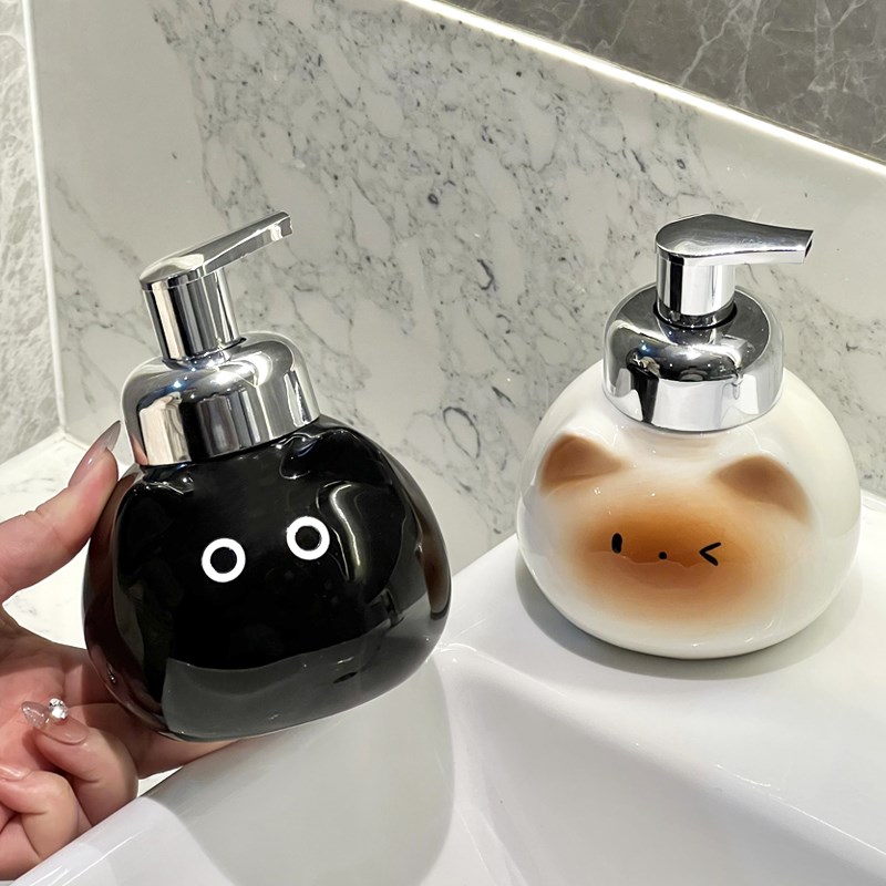 暹罗猫起泡器起泡瓶高级感洗手液瓶子洗面奶打Q泡器分装瓶按压空