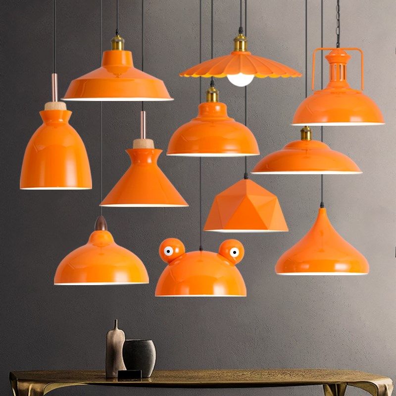 新款橙色吊灯火锅店工业风铁艺餐馆饭店吧台商用办公室店铺橘色灯,家装灯饰光源,酒店/宴会厅/餐饮吊灯,淘宝优惠券,粉丝福利购,淘宝优惠卷