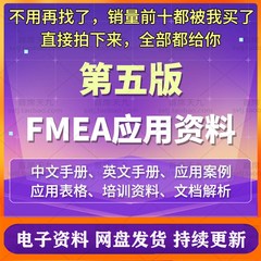 FMEA第五版手册模板应用表格案例DFMEA讲解例PPT资料FMEA手册