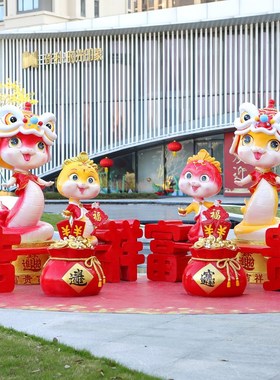 2025卡通蛇雕塑玻璃钢园林景观商场酒店公园元旦T春节喜庆装饰美