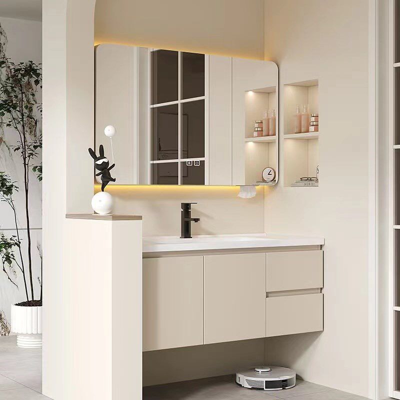 2025新款烤漆橡木浴室柜陶瓷一体盆卫生间洗漱台洗手洗脸盆柜组合