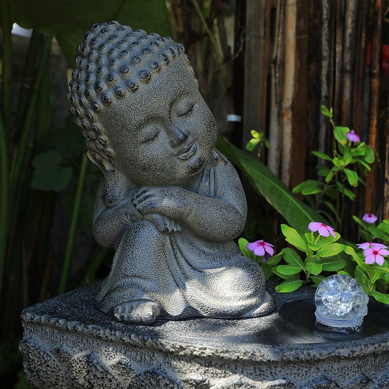 新中式流水d景观户外庭院喷泉鱼缸循环水花园装饰摆件室外鱼池造