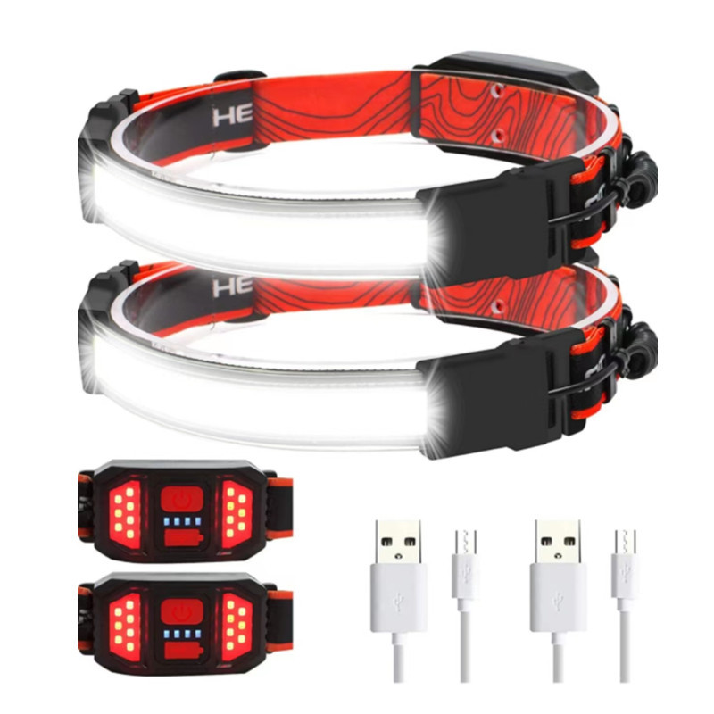 LED头灯强光可充电远射防水军家用超亮头戴式夜钓鱼户外感应矿灯