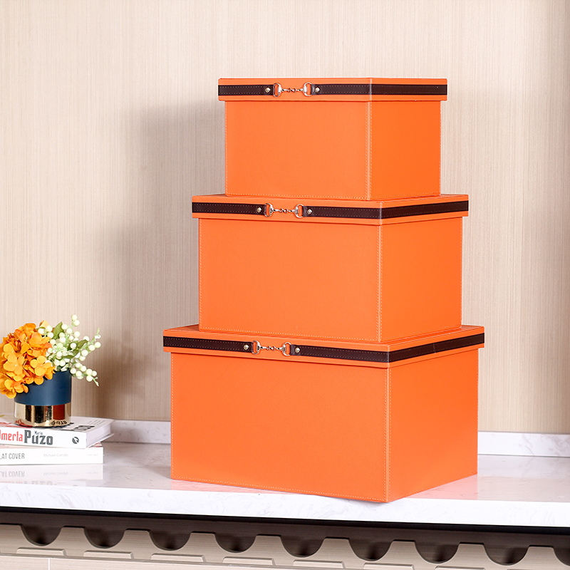 韩式收纳箱皮质收纳盒家用衣物储物特大号多功能周转箱.样板间装