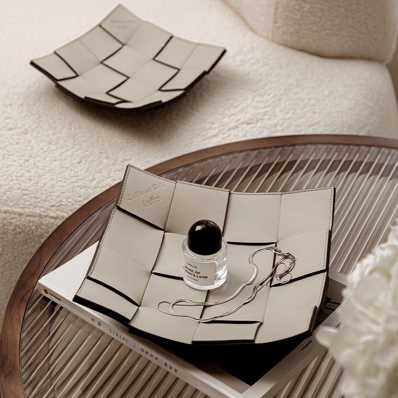 高级感皮质c收纳盒玄关钥匙托盘高档首饰化妆品口红杂物桌面置物,收纳整理,桌面收纳盒,淘宝优惠券,粉丝福利购,淘宝优惠卷