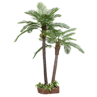 大型仿真椰子树假树仿真树室内外装饰植物酒店落地棕榈Y树防真椰