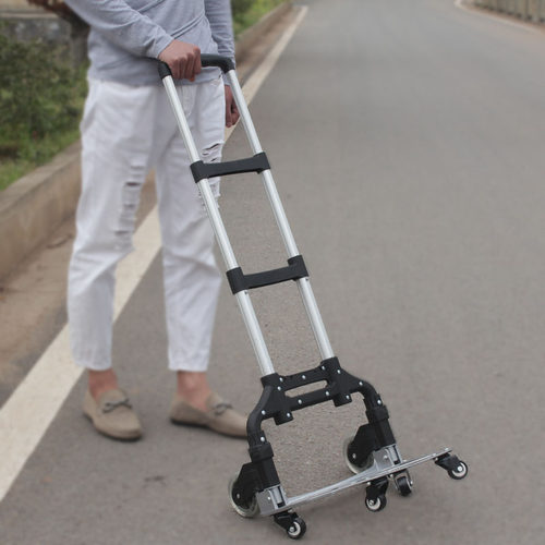 折叠行李车小拖车拉杆车便携购物买菜H车铝合金手拉车载重王拉货