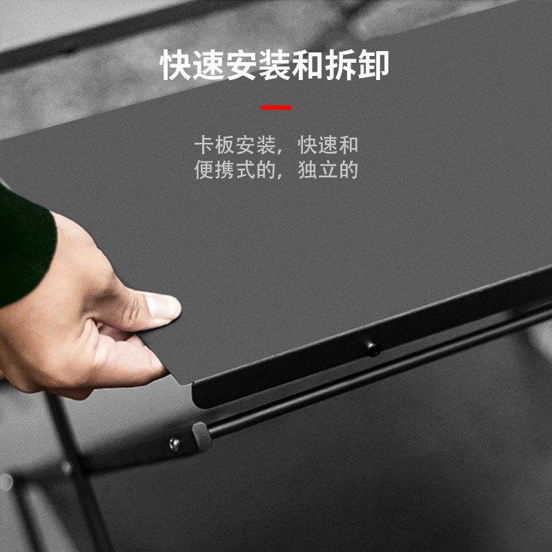 户外黑化铝合金置物架可变形折叠桌子多功能O露营便携式两用轻量