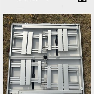 户外折叠麻将桌铝合金p方形折叠桌椅露营自驾家用便携迷你麻将牌