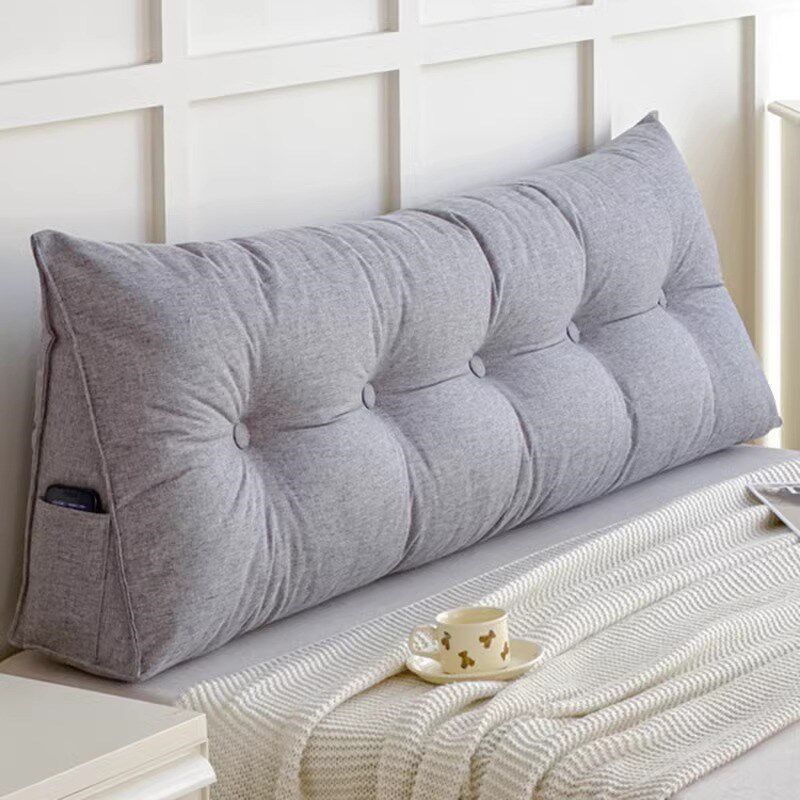 日式棉麻三角床头靠垫软包口袋款沙发大靠背床上靠U枕榻榻米可拆,居家布艺,床头靠垫,淘宝优惠券,粉丝福利购,淘宝优惠卷