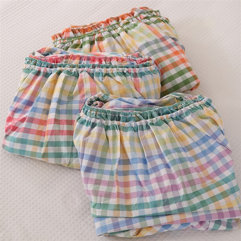 加厚亲肤款纯棉老粗布床笠单件床B罩防滑床单套防尘罩保护罩三件