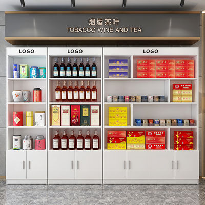 酒柜展示柜红酒陈列柜便利店名烟酒摆放J货架店铺茶叶木质商品货