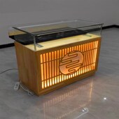 实木中式 珠宝展示柜玉器翡翠饰品C展柜博物馆字画古玩首饰玻璃柜