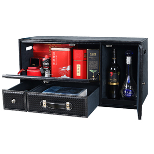 汽车储物箱后g备箱收纳箱车载多功能整理箱轿车密码 箱置物皮箱