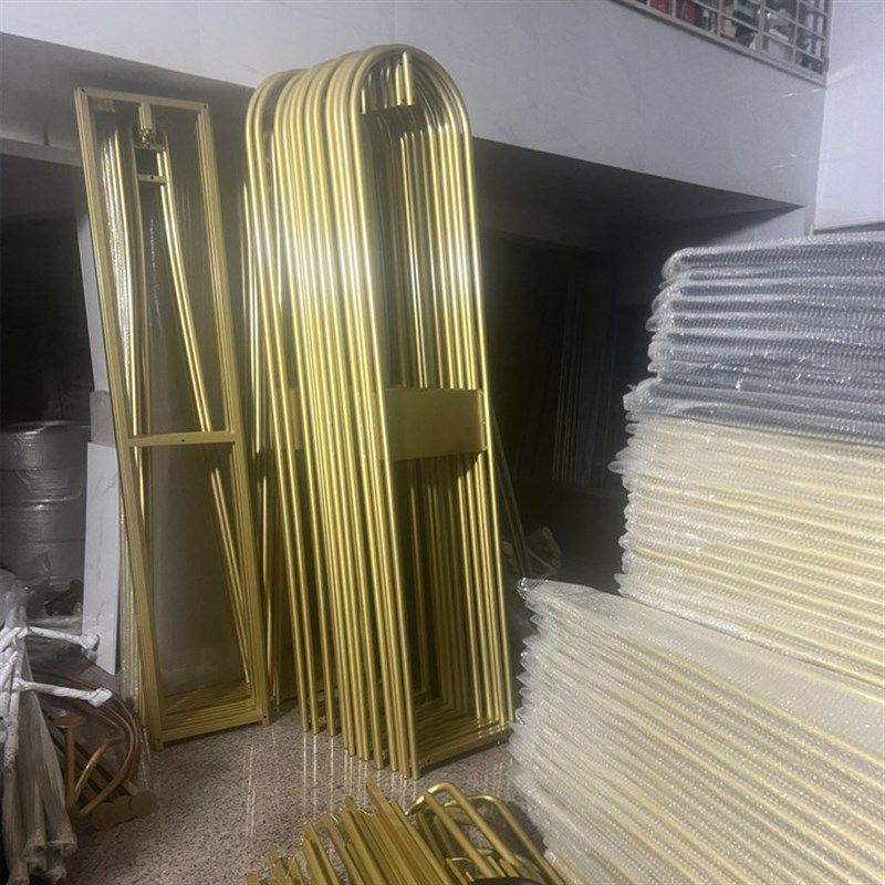 金色挂婚纱架子落地婚纱架影楼工作室H礼服展示架旗袍秀禾服挂衣