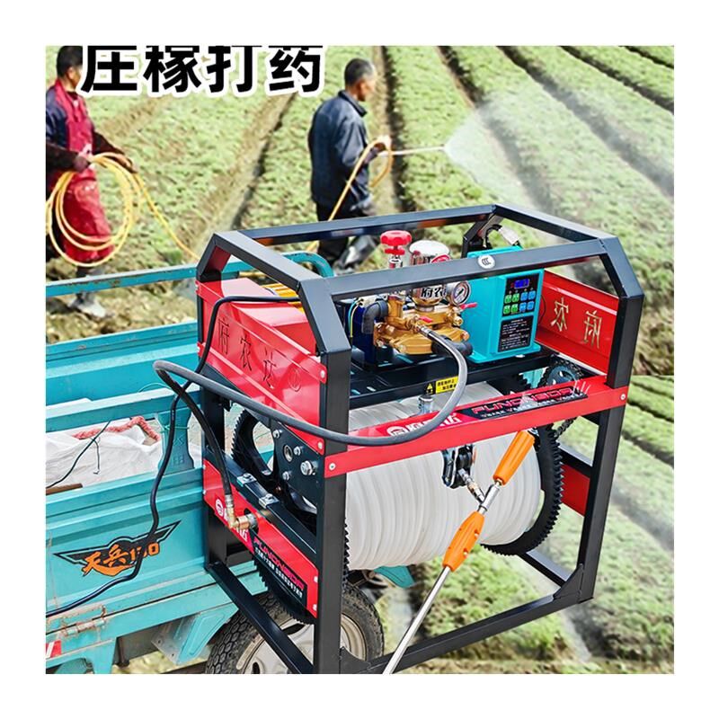 小麦府遥控收放管电动打药机48V60BV72V220V农用高压喷雾器农达果