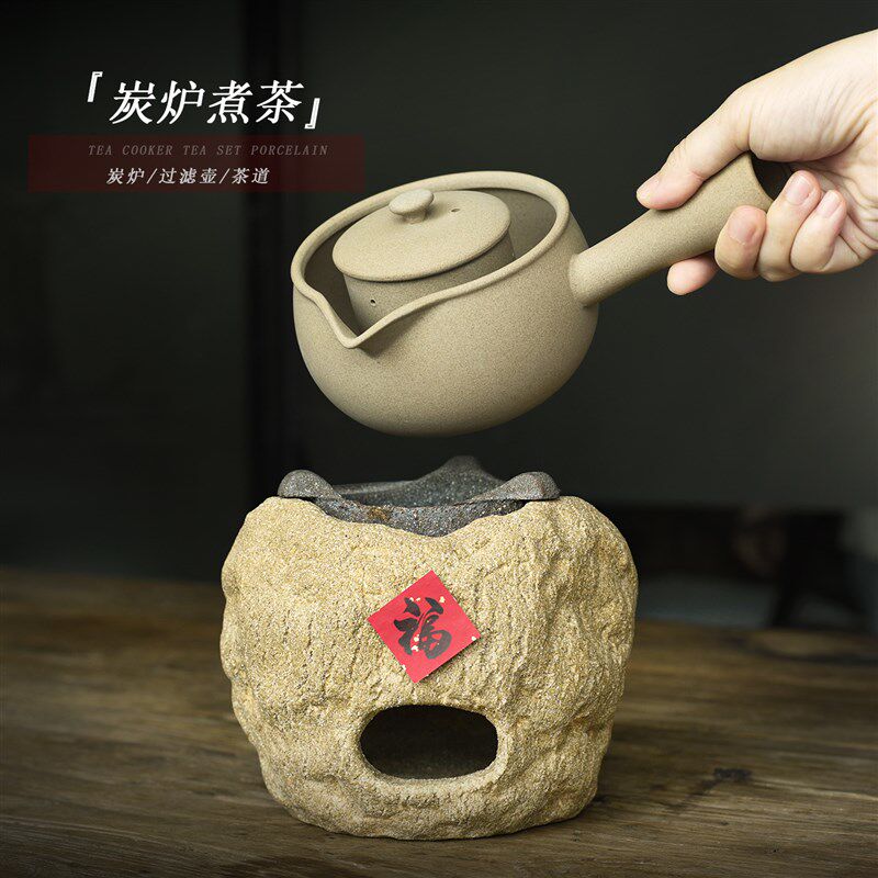 围炉煮茶炭炉家用煮茶器泥炉套装煮C茶炉潮汕侘寂凤碳炉陶壶小炭
