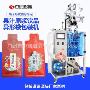酵素枸杞异形袋液体包装 机 机蒟蒻带三角易撕口圆角异形袋立式 包装