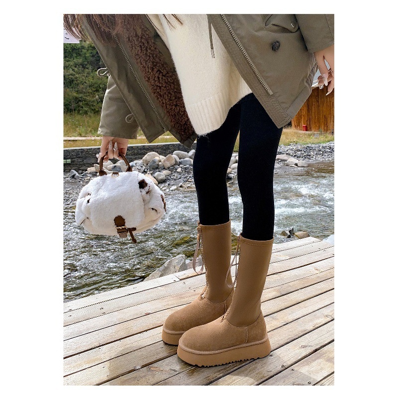 巨显瘦厚底雪地靴秋冬弹力靴