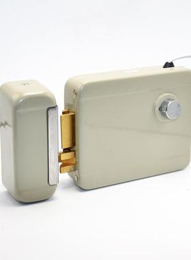 01073单头旋钮无锁头钥匙2线12V铁喷粉电控锁楼宇电锁电磁锁单元