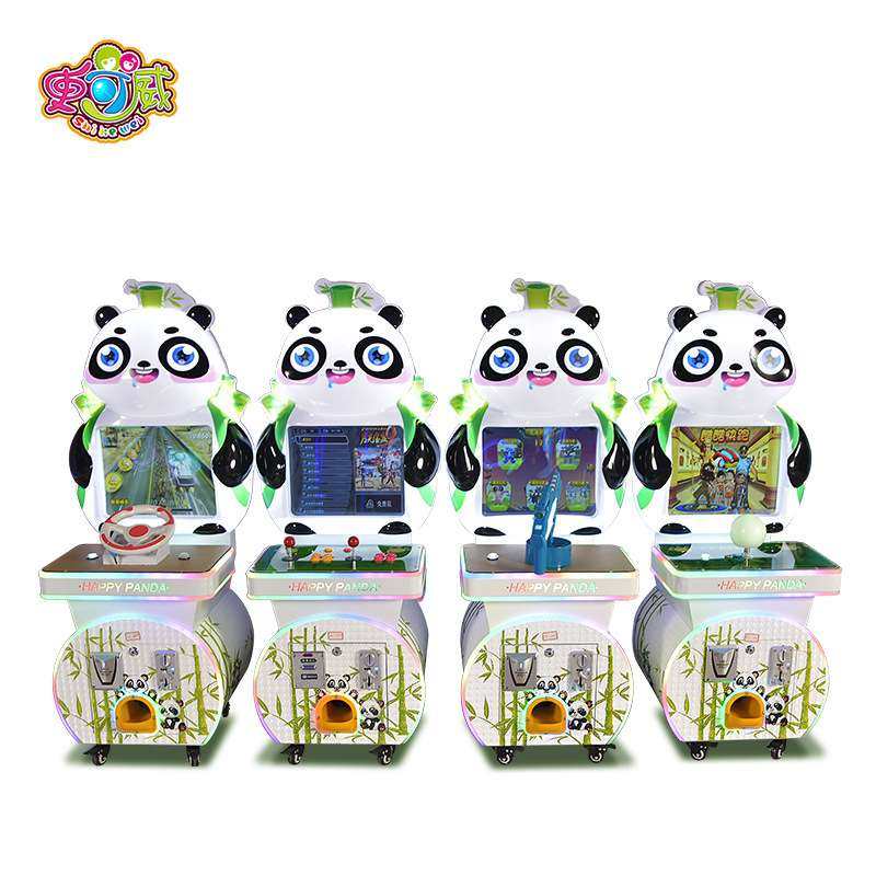 史可威儿童投币游戏机打怪兽快乐熊猫赛车拍拍乐电玩城设备