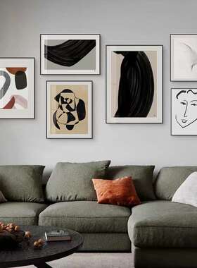 北欧抽象装饰画组合客厅挂画现代简约轻奢壁画沙发背景墙画A244
