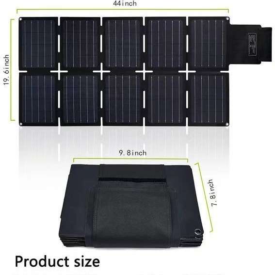 60W户外便携太阳能充电板 可折叠太阳能电池板 太阳能板USB充电器