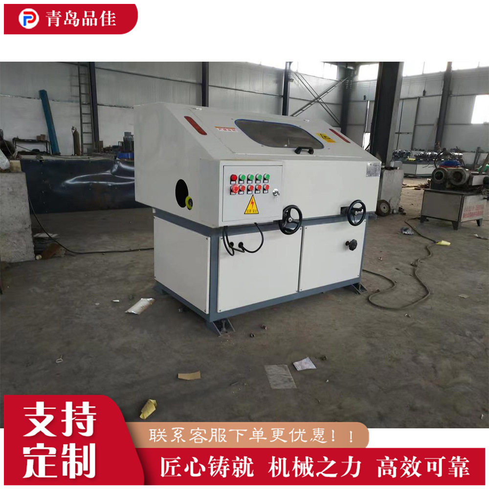 双组抛轮外圆抛光机   管材外表面磨光机 自动除尘棒料打磨机