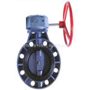 朗科阀业塑料涡轮蝶阀手柄蝶阀PP蝶阀生产PP涡轮蝶阀