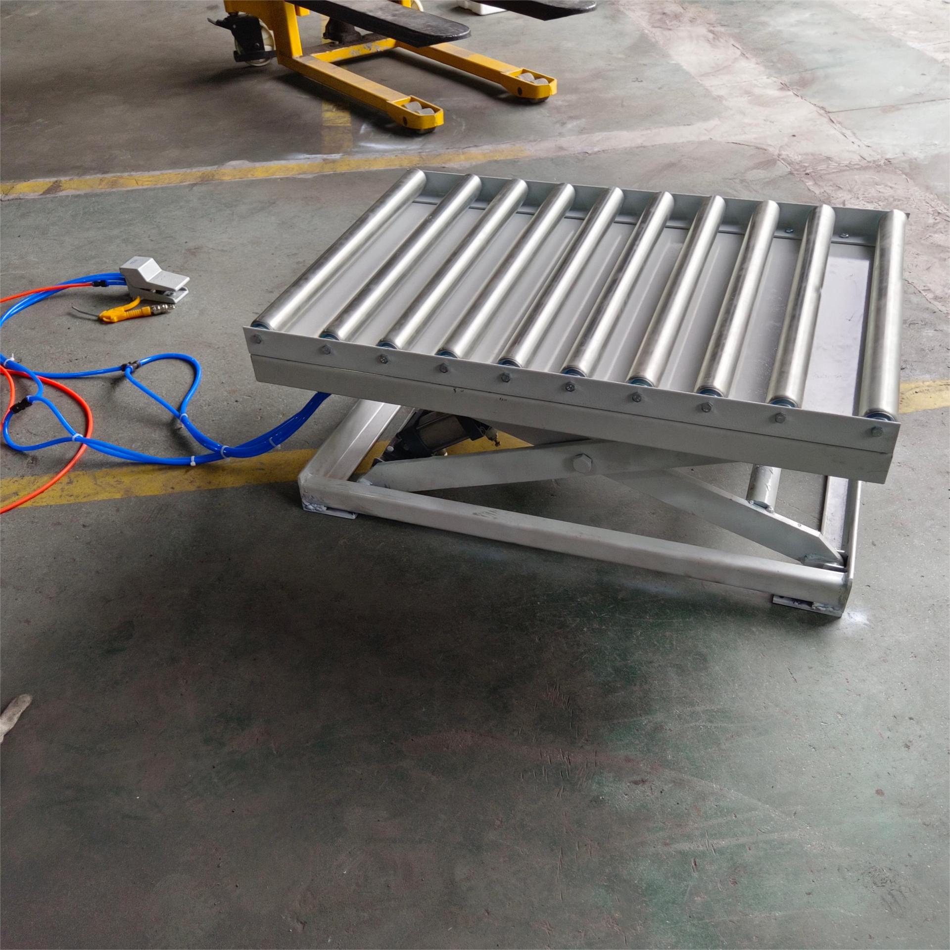 气缸顶升升降平台  滚筒输送机升降平台