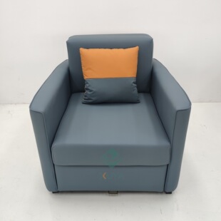 深蓝色单人位休闲储物两用可折叠阳台书房午休小户型沙发床