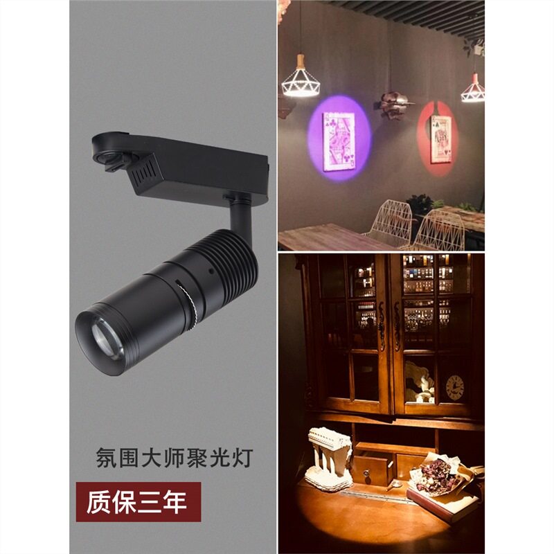 LED聚光射灯调焦轨道明装