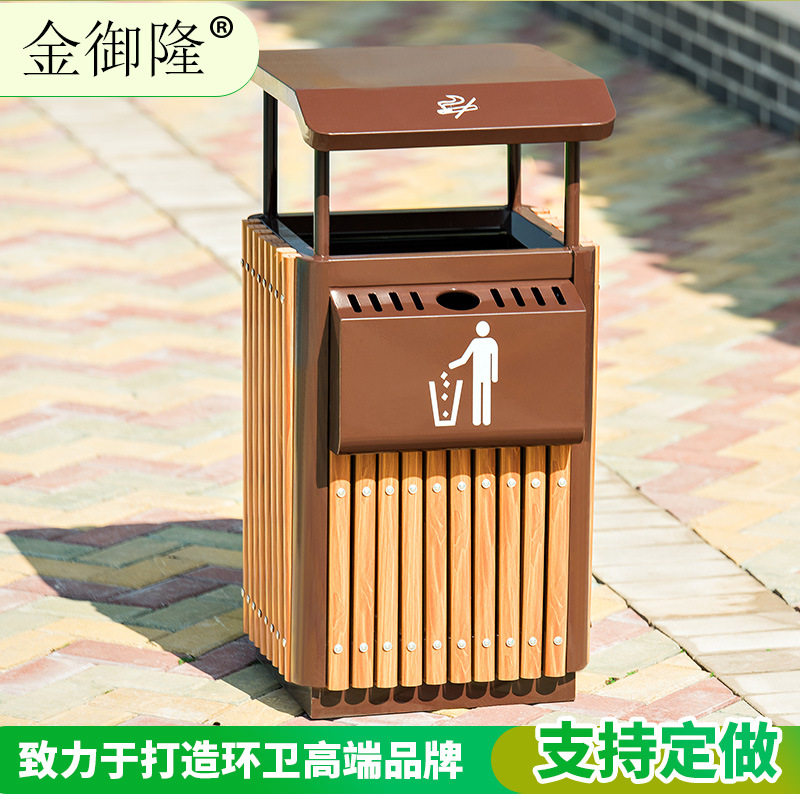户外垃圾桶不锈钢双桶 小区环卫不锈钢桶 室外分类不锈钢垃圾桶
