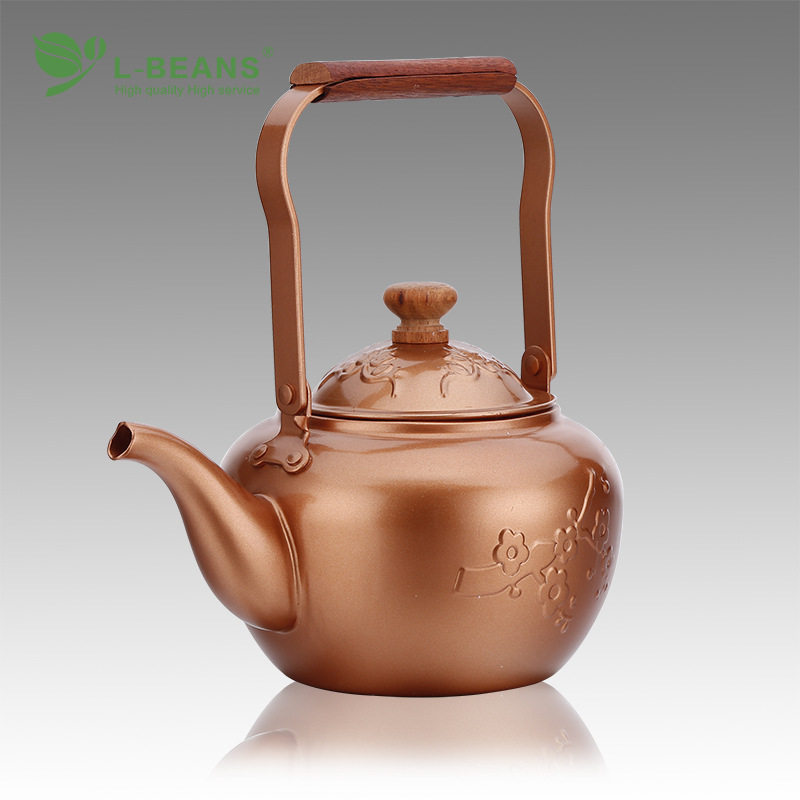 L-BEANS紫铜壶煮茶烧水铜壶 茶具铜壶养生茶壶纯手工