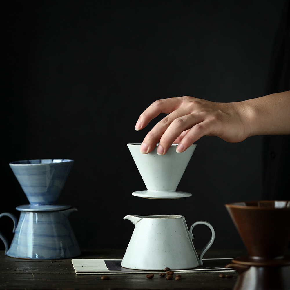 晴先生天衣无缝复古精品手冲咖啡器具手工分享壶陶滤杯单品