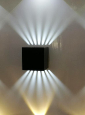 墙壁灯方形上下发光LED壁灯现代简约墙灯室外防水户外工厂批发