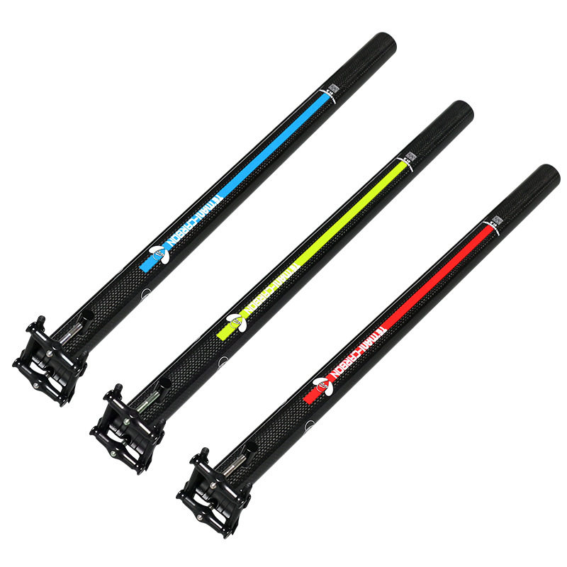 正品新款TEMANI 全碳纤维折叠车坐管坐杆31.8/33.9*580MM座杆