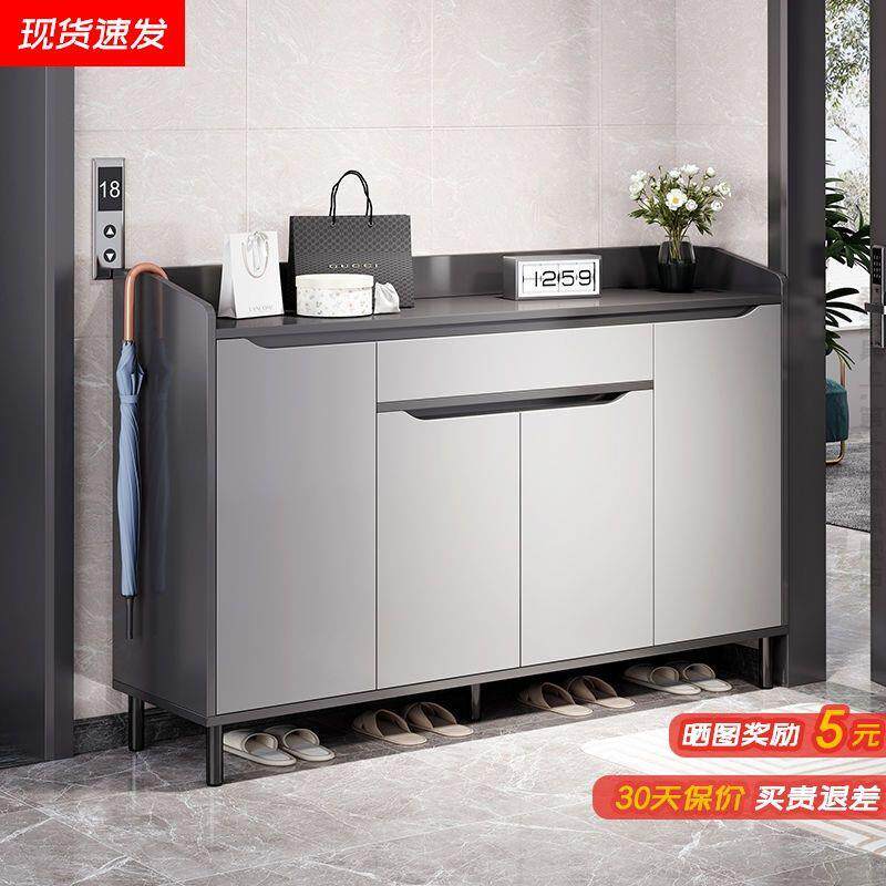 奶油鞋柜家用门口玄关柜白色隔断柜门厅柜入户门收纳柜简易鞋架子