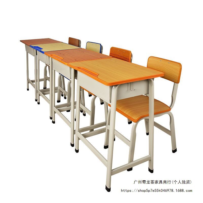 中小学生课桌椅单人套装厂家直销辅导培训班写字桌学校教室学习桌