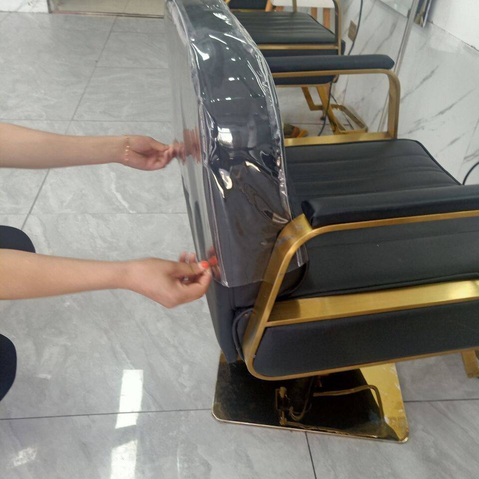 剪发椅保护套美发座椅套烫染凳子套罩发廊椅子透明套理发椅子用g^