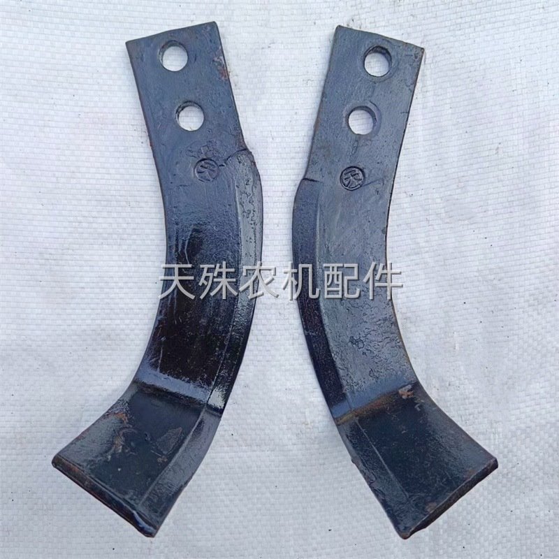 西安亚澳旋耕机灭茬刀亚奥双孔耐磨七字刀旋耕刀孔距3灭茬机刀片