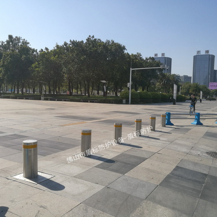 展馆商业大厦全自动升降柱路障,会展道路周边阻隔成品电动止车档