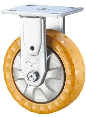 SUPO向荣6寸防滑承重型工业定向橙色PU聚氨酯脚轮Z07S-04-150-362