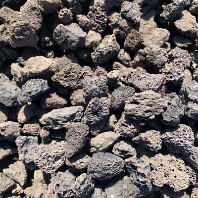 工厂供应多孔火山岩园艺垫底拌土灰白色浮石水族滤材造景轻石
