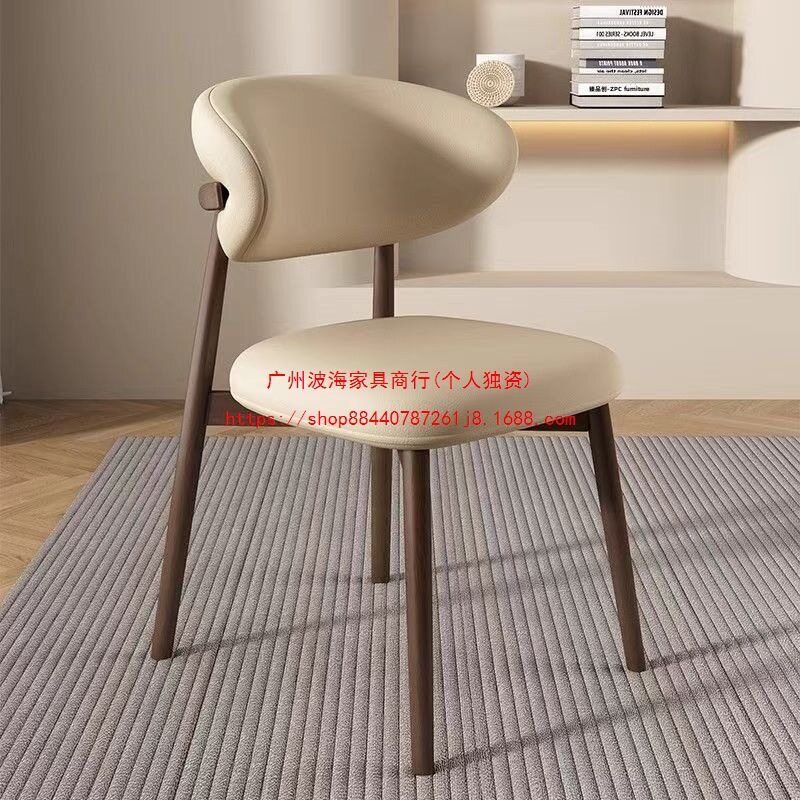 北欧铁艺椅子家用简约软包书桌椅餐厅酒店设计师款餐椅休闲靠背椅
