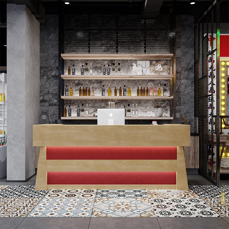 烧烤店收银台异形创意餐厅饭店火锅店吧台农庄店铺前台接待台柜台