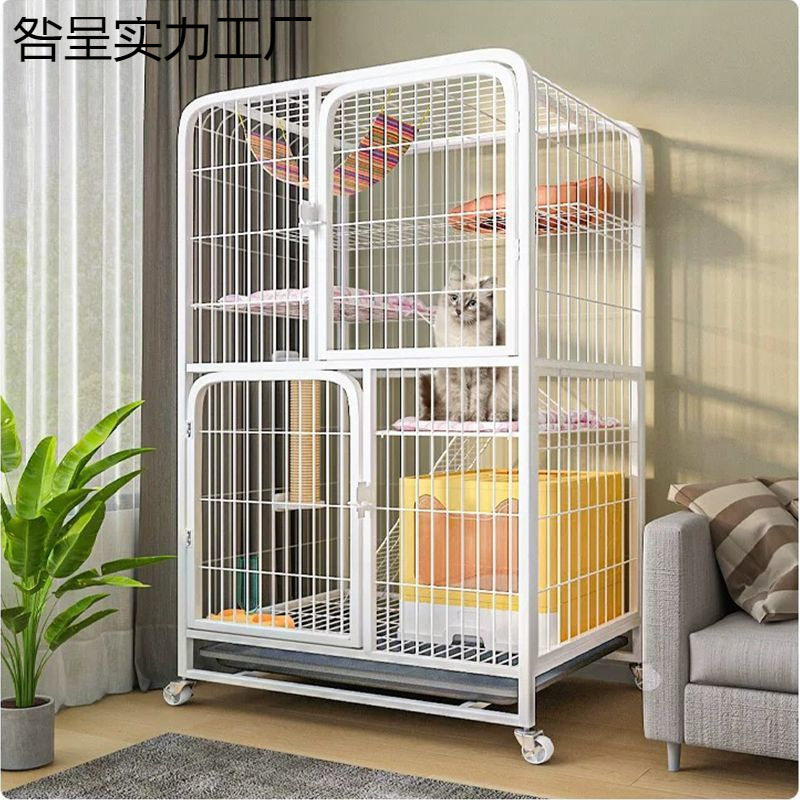 猫笼加粗加固二层家用室内超大自由空间特大号猫咪别墅猫屋猫笼子