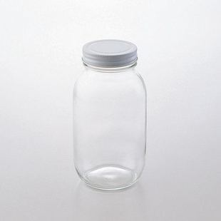 20个 1盒 ASONE 广口玻璃瓶 4984 透明