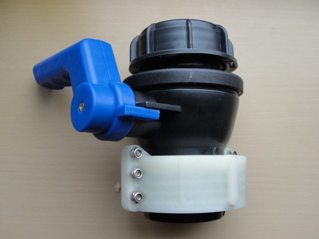 全新1000L吨桶阀门 吨桶盖 吨桶球阀 吨桶配件 尼龙塑料接口75mm